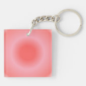 Ram Aura Gradient Zodiac, rood roze gradiënt Sleutelhanger (Achterkant)