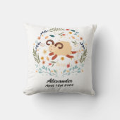 Ram Baby - Schattige en fel - sterrenbeeld Kussen (Voorkant)