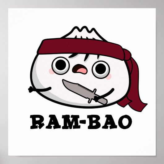 Ram-bao Funny Soldier Dimsun Pun Poster (Voorkant)