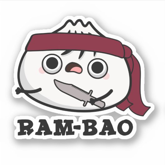 Ram-bao Funny Soldier Dimsun Pun Sticker (Voorkant)