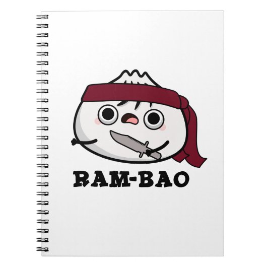 Ram-bao Grappige Soldaat Dimsun Grappenmaker Notitieboek (Voorkant)