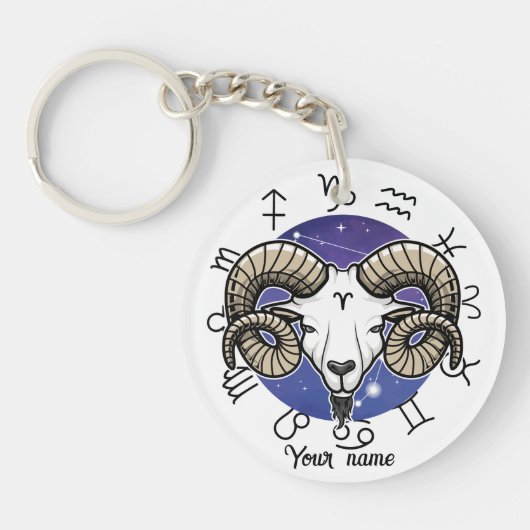 Ram & Boogschutter Aangepaste Sleutelhanger (Voorkant)
