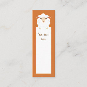 Ram bookmark met een lief lammetje mini visitekaartje