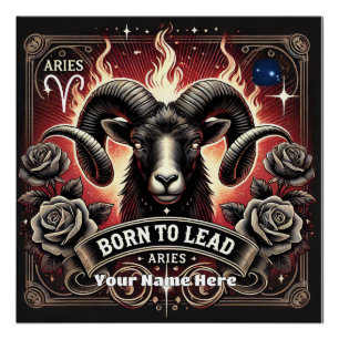 Ram "Born to Lead" Glanzend Poster