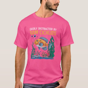 Ram Cichlid Fish Lover Zoetwater Aquarium Vis Aq T-shirt