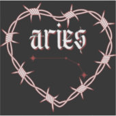 Ram Constellation Gothic Barbed Wire Design Sticker (Voorkant)