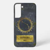 Ram Dark Zodiac Astrologie: Zwart en Goud Samsung Galaxy Hoesje (Achterkant)
