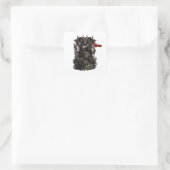 Ram — De Gehoornde Voorbode Vierkante Sticker (Tas)