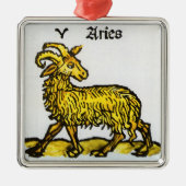 Ram de Golden Ram,  tekenen van de dierenriem Metalen Ornament (Voorkant)