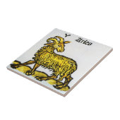 Ram de Golden Ram,  tekenen van de dierenriem Tegeltje (Zijkant)