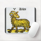 Ram de Gouden Ram, Retro Tekens van de Dierenriem Muismat (Met muis)