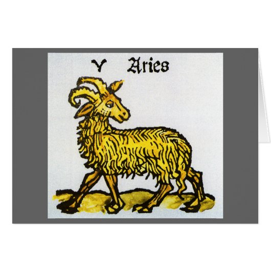Ram de Gouden Ram, Vintage Tekenen van de Dierenri (Voorkant Horizontaal)