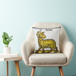 Ram de Gouden Ram, Vintage Tekenen van de Dierenri Kussen