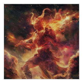 Ram (de krijger) sterrenbeeld Godheid Poster