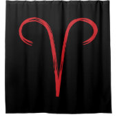 RAM De Ram Rode Borstel Vuur Teken Astrologie Dier Douchegordijn (Voorkant)