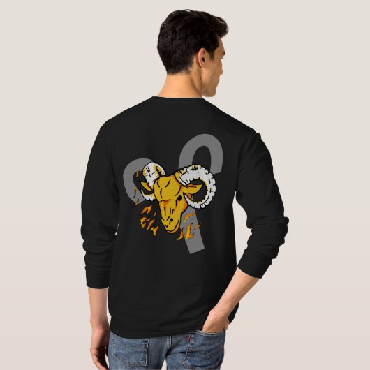 Ram de ram zodiac astrologie t-shirt (Achterkant volledig)