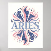 Ram Dierenriem Teken Whimsical Illustration Poster (Voorkant)