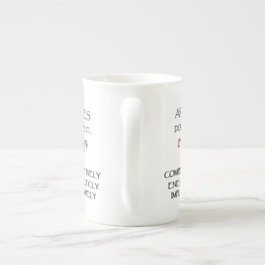 "Ram doet het..." Designer Bone China Mok (Achterkant)