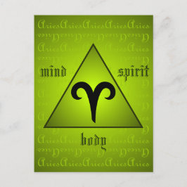 Ram Driehoek Mind Body Spirit Holisitisch Groen Briefkaart