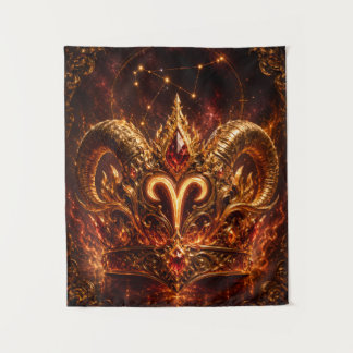 Ram Ember Kroon Zodiac Muurkunst Wandkleed