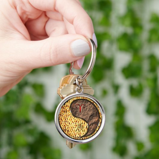 Ram en aarde draak sleutelhanger (Hand)