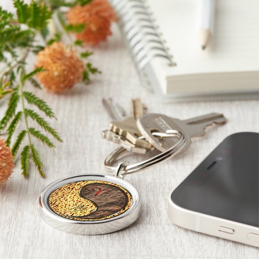 Ram en aarde draak sleutelhanger (Zijkant)