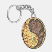 Ram en aarde draak sleutelhanger (Voorkant Links)