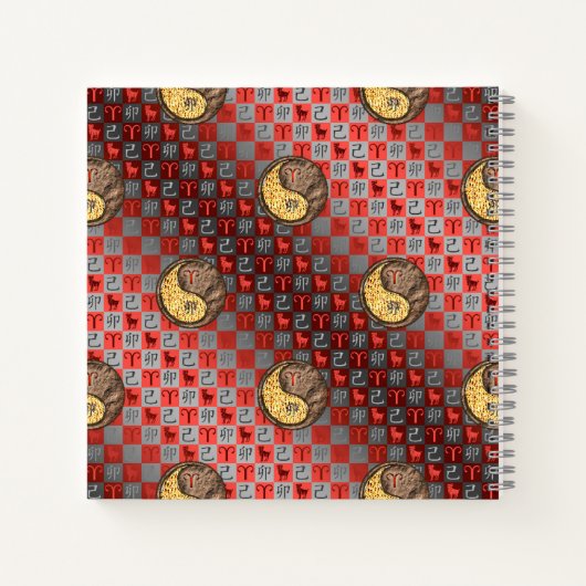 Ram en aarde konijn notitieboek (Achterkant)