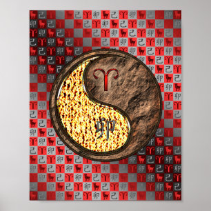 Ram en aarde konijn poster