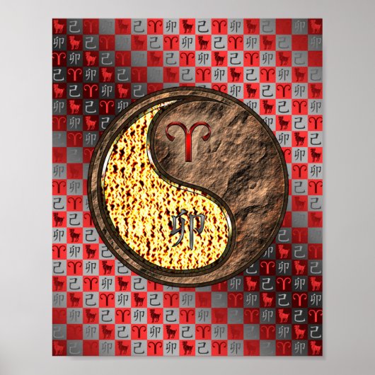 Ram en aarde konijn poster (Voorkant)