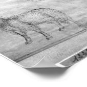 Ram en hoofd van een ram poster (Hoek)