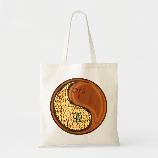 Ram en houten geit tote bag (Voorkant)