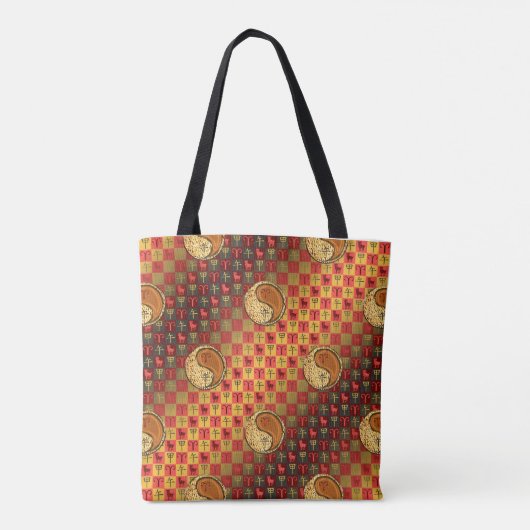 Ram en houten paard tote bag (Achterkant)