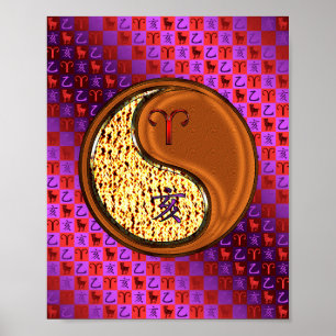 Ram en houten zwijn poster