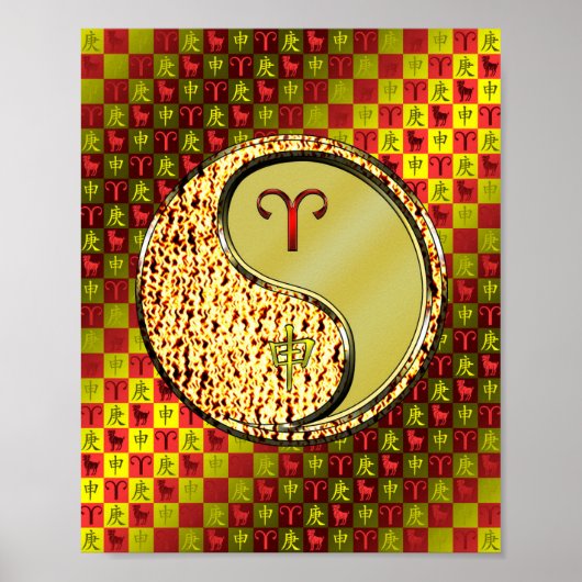 Ram en metalen aap poster (Voorkant)