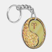 Ram en metalen aap sleutelhanger (Voorkant Links)