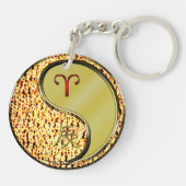 Ram en metalen draak sleutelhanger (Achterkant)