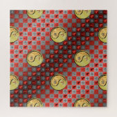 Ram en metalen konijn legpuzzel (Horizontaal)