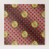 Ram en metalen konijn legpuzzel (Verticaal)