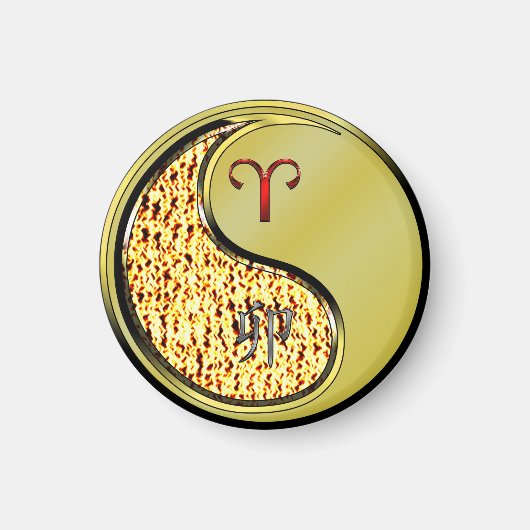 Ram en metalen konijn magneet (Voorkant)