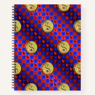 Ram en metalen os notitieboek