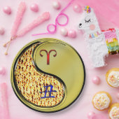 Ram en metalen os papieren bordje (Feest)