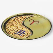 Ram en metalen os papieren bordje (Gekanteld)