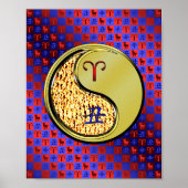 Ram en metalen os poster (Voorkant)