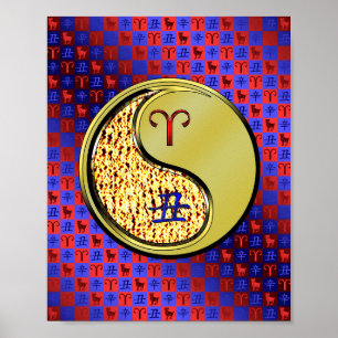 Ram en metalen os poster