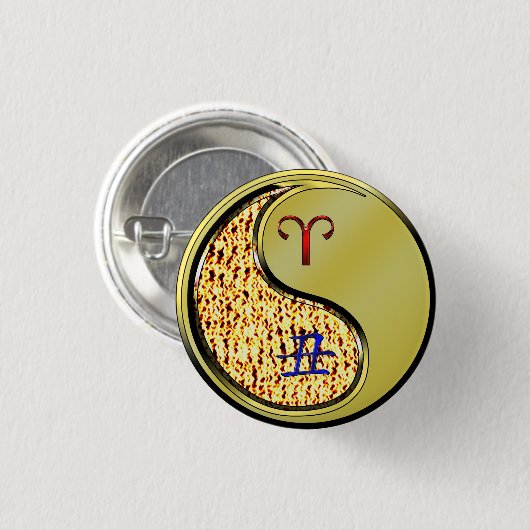 Ram en metalen os ronde button 3,2 cm (Voorkant /achterkant)