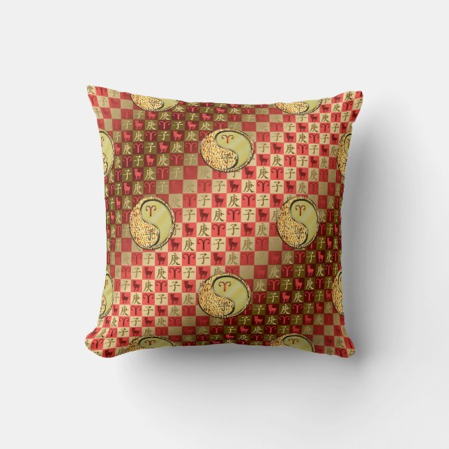 Ram en metalen rat kussen (Voorkant)