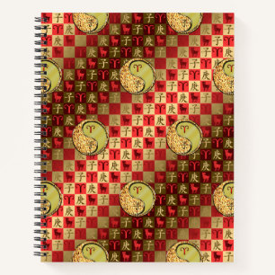 Ram en metalen rat notitieboek