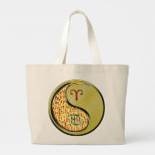 Ram en metalen slang grote tote bag (Achterkant)