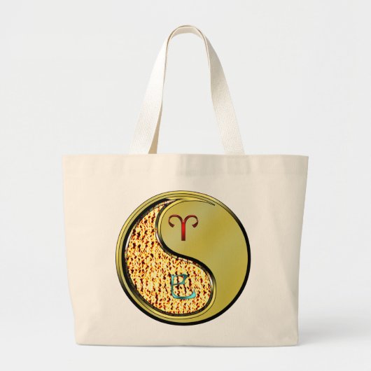 Ram en metalen slang grote tote bag (Voorkant)